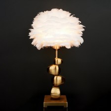 Lampe de table avec plumes