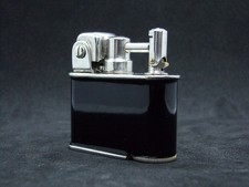 LANCEL LADY Briquet essence Laque Plaqué Argent lighter petrol Feuerzeug