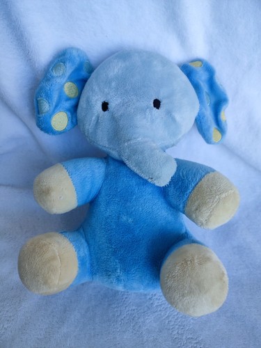 Doudou peluche elephant bleu - doudou,