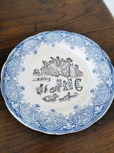 Ancienne assiette creil - ancienne,
