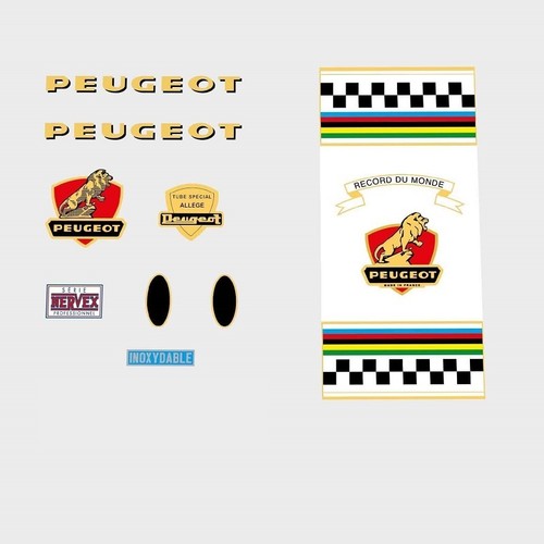 Peugeot bicycle frame stickers - bicycle,