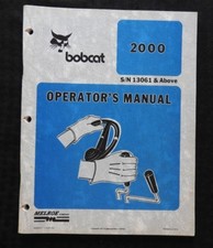 Manuel D'Opérateur Très Propre Pour Le Chargeur Sur Chenilles Bobcat 2000