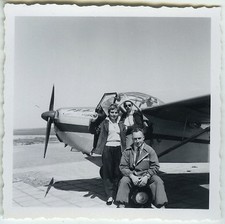 PHOTO ANCIENNE - AVION TOURISME HÉLICE GROUPE - PLANE HELIX - Vintage Snapshot