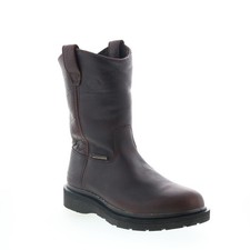 Georgia Boot Suspension Wedge Waterproof  pour hommes en cuir brown