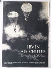11/1939 PUB IRVING AIR CHUTE IRVIN PARACHUTE PARACHUTISTE ORIGINAL AD