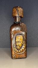 Bouteille whisky cuir gaufré
