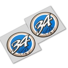 Autocollants Décalques Kevin SCHWANTZ Sig 34 Bleu Lucky Strike Sponsor X 2PCS