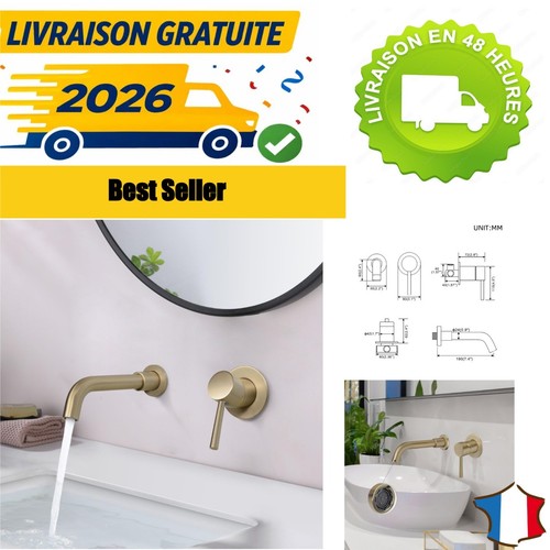 Robinet lavabo mural - robinet,
