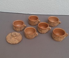 Lot de 6 tasses en terre cuite