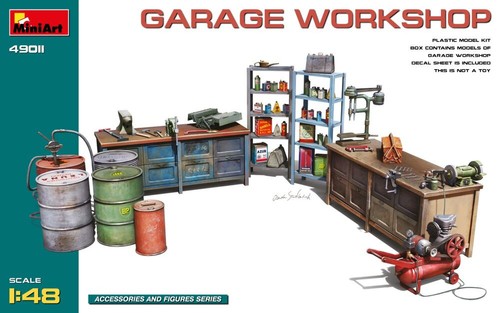 Miniart garage atelier - atelier, 1/48