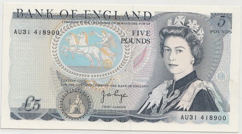 Bank england billet 5 - england, de