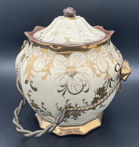 Pot couvert céramique décor