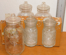 LOT 5 bocaux RECIPIENT de CONSERVATION CUISINE bocal ALIMENT italy PER ALIMENTI