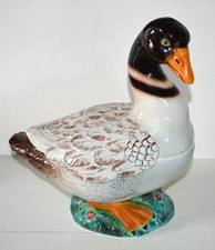 Ancienne Soupière terrine OIE Canard céramique vintage années 50 /60