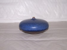 MAGNIFIQUE PETIT VASE SOLIFLORE DECORATIF BLEU MOUCHETE ANTONIO LAMPECCO