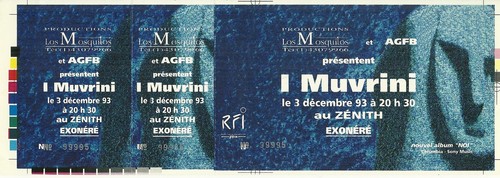 Rare ticket billet concert - rare,