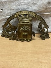 Ancienne Plaque De Casque De Pompiers 19 Eme 