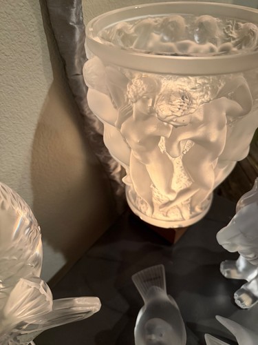 Lalique france baccantes vase - lalique,