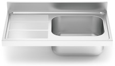 Plonge inox à fixer sur meuble série 700 1 bac 1 égouttoir à gauche