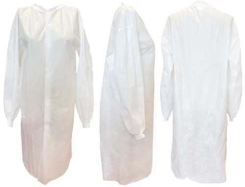 White disposable lab coat - white,