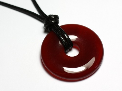 Collier pendentif pierre rond - pierre,