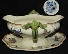 BOCH - LA LOUVIERE Années 30 Décor au PAON : Saucière (très bon état)