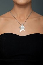 Collier Chaîne Pendentif Femme THIERRY MUGLER Plaqué Argent 129,00 € NEUF 