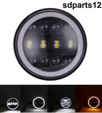 Phare Avant LED Rond 40W 7 inch Feu de Route Croisement Diurne Pour Moto 4x4 VTT