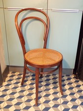 CHAISE N°14-DESIGN Michael THONET-BISTROT-BOIS COURBé-cannage
