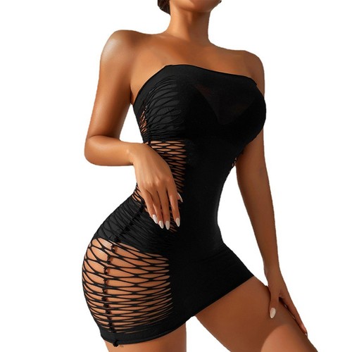 Mini robe sexy résille - , pour