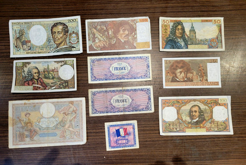 Lot 10 billets francais - 10,