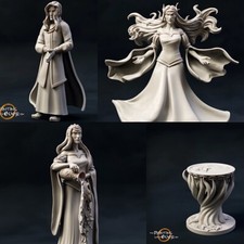Reine Des Elfes Et Roi - Figurines Tabletop 28mm - LSDA D&D Pathfinder DSA