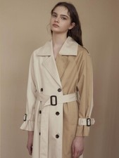Half 1159 Trench Ring Coat Light Beige