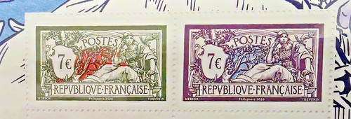 Timbres affiche merson - timbres,