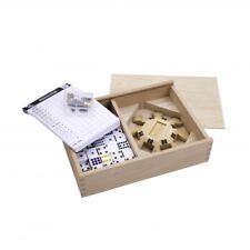 Domino Train Mexicain Deluxe - 12 Doubles Dans Une Boîte En Bois