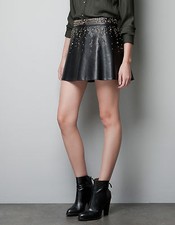 Zara Noir Simili Cuir Clou