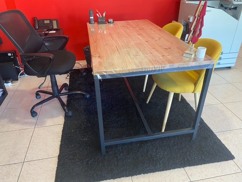 Table manger bois metal - a,