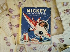 Mickey chez le père Noël, Walt Disney,  livre ancien pour enfant 1957