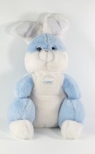Peluche lapin blanc bleu