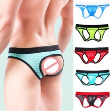 Men Sexy Panties Underwear Mesh Jockstrap Sous-Pants Strings Backless Pouche /