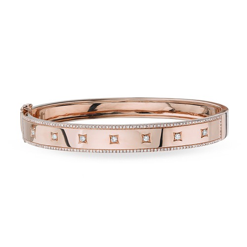14k rose haut poli - or,
