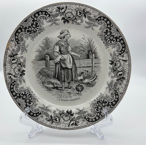 Assiette ancienne creil - assiette,