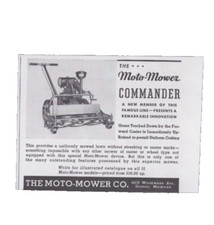 1939 Print Ad Moto-Mower