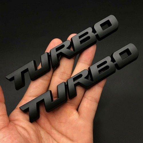Metal turbo logo stickers - metal,