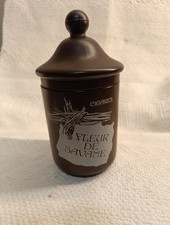 Pot A Tabac En Grès Publicitaire Fleur De Savane Cigares.