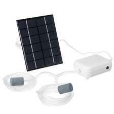 Pompe à Oxygène Aquarium 2000MA Capacité Batterie 2W Panneau Solaire 6V Tensi