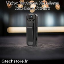 Mini Caméra Enregistreur Vidéo Portable 1080P HD, Vision Nocturne, Infrarouge