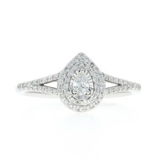 Or Blanc Diamant Double Halo