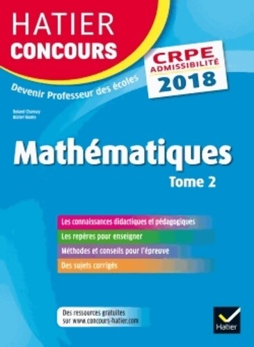Hatier concours crpe 2018 - ,