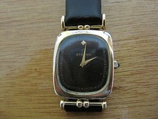 ETERNA ladys gold filled black face mechanical watch.   #352